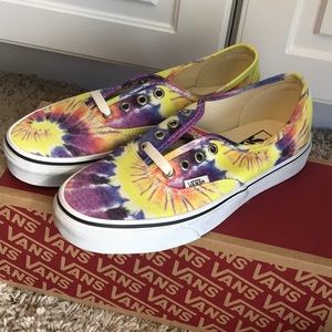 NWT Tie Dye Authentic Vans Shoes